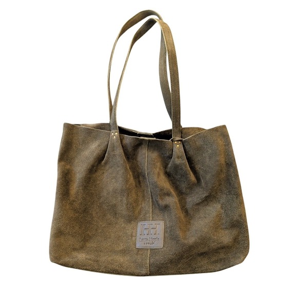 Haute Hippie Handbags - Haute Hippie Suede Hobo Olive Green Slouchy Boho Shoulder Bag With Pouch
